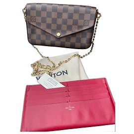 Louis Vuitton Felicie Damier Ebene Borsa marrone