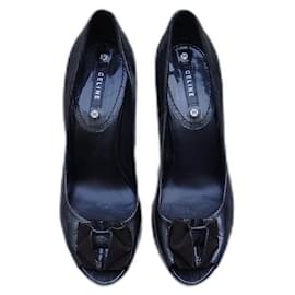 Décolleté Céline in pelle lucida grigia 38 FR