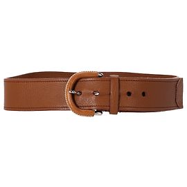 Cintura in pelle grana marrone Prada