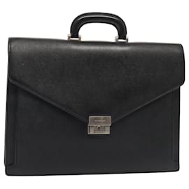 Borsa da lavoro in pelle nera e argento Burberry Auth ep5521