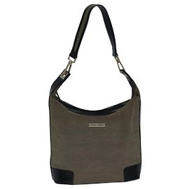 Borsa a spalla GUCCI in tela beige Auth ac3261