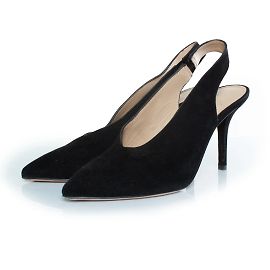 Lola Cruz, décolleté in suede nero
