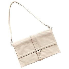 Autre Marque Pochette in pelle Delphine Charlotte Parmentier Beige