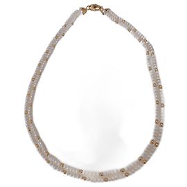 Autre Marque Collana con perle naturali in oro 18 carati