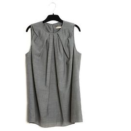 Balenciaga 2011 Top FR42 Ghesquiere Gris Lana Doblado UK14 US12