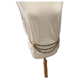 Chanel Cambon Gürtel Gold/Leder Jahr 1984.