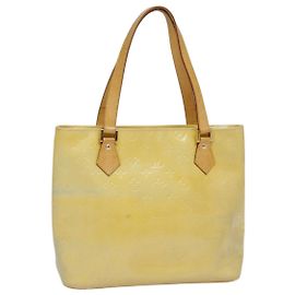 LOUIS VUITTON Monogram Vernis Houston Borsa a Mano Grigia M91053 LV Auth tb1165