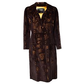 Fendi Lasercut Nerz- und Lederjacke