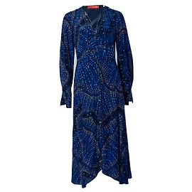 Abito maxi blu Altuzarra con stampa a pois