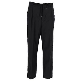 Pantalones jogger tapered con cordón de Saint Laurent en lana negra