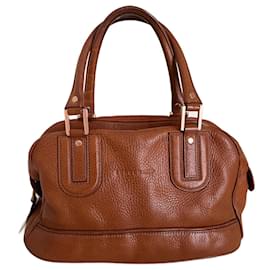 Longchamp Cosmos Leather Handbag Brown