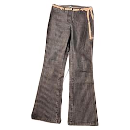 Jeans Byblos Blu a rayas de tenis naranja chocolate