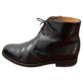 Russell & Bromley Patton Stivaletti Alti in Pelle Lucida Nera