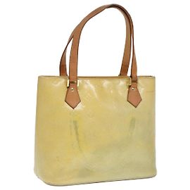 LOUIS VUITTON Monogram Vernis Houston Borsa a Mano Grigia M91053 LV Auth tb1146