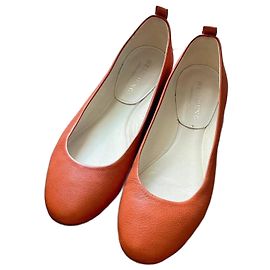 Bailarinas Heschung de cuero naranja
