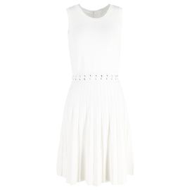 Mini-Kleid mit Falten und Whipstitch von Michael Michael Kors aus weißer Viskose