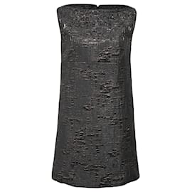 Vestido shift mini embellecido en poliéster negro Dsquared2