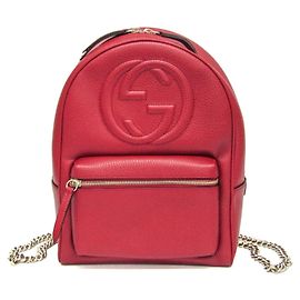 Gucci Soho Interlocking G Damen Leder Rucksack