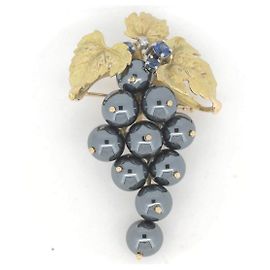 Autre Marque Nobuko Ishikawa Au750 PT900 Hematite Diamond Sapphire Pendant