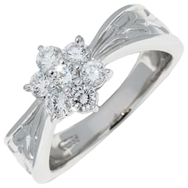 Autre Marque Pt900 Diamantring 0,55 ct Größe 12,5