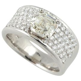 Autre Marque Platinring Pt900 mit Diamant 2ct Größe 12.5
