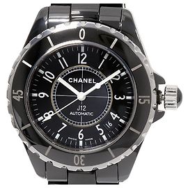 Chanel Black Ceramic J12 Uhr H0685