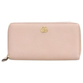 Cartera de cuero Gucci GG Marmont con cremallera