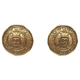 Orecchini vintage in metallo Chanel Cambon