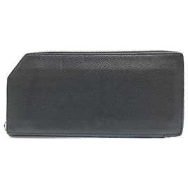 Autre Marque Camille Fournet Alligator langer Geldbeutel schwarz