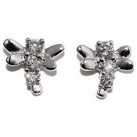 Autre Marque Pendientes de diamantes de oro blanco K18WG 0.22ct