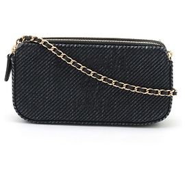Cartera 2 en 1 de lona y cuero de la línea Deauville de Chanel