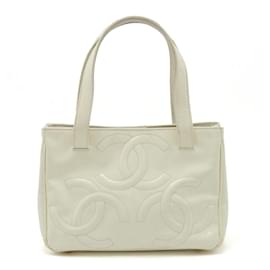 Borsa a mano Chanel Triple Coco Mark Avorio