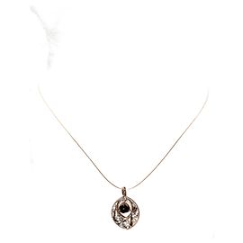 Autre Marque Pendente in Oro Bianco Au750 con Diamante Nero