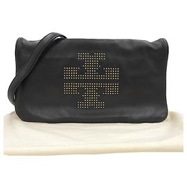 Autre Marque Tory Burch 2WAY Leder Schultertasche Clutch Schwarz