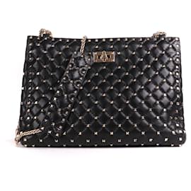 VALENTINO - Sac tote Valentino Rockstud en cuir noir - Valentino Garavani