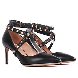 Valentino Garavani VALENTINO - Décolleté Valentino Rockstud in pelle nera (T36)