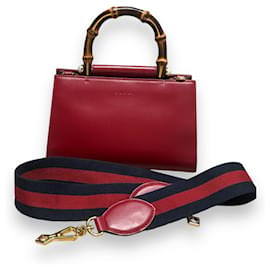 Borsa Mini Bamboo Nymphaea GUCCI rossa