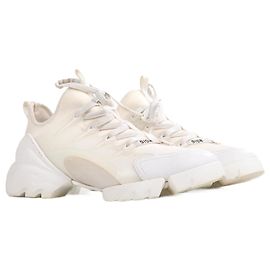 DIOR - Dior D-Connect Sneakers aus weißem Canvas (Größe 39)