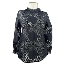Blouse en dentelle Bianca SéZane noire