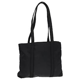 PRADA Borsa Tote Nylon Argento Nero Auth bs17886