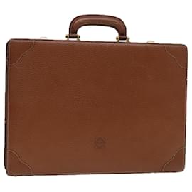 LOEWE Anagram Valigetta in Pelle Marrone Oro Auth yk14674 - Loewe