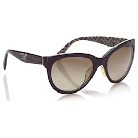 Gafas de sol redondas tintadas negras Prada