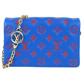 Blue Louis Vuitton Monogram Coussin Pochette Bag