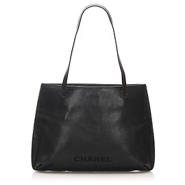 Borsa tote Chanel in pelle caviar nera