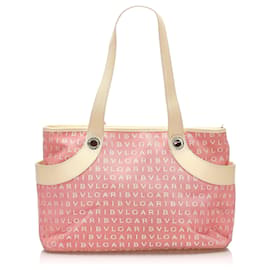 Bulgari Borsa tote in tela Pink Bvlgari Logomania