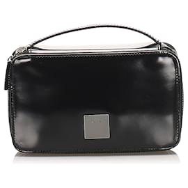 Céline Borsa Vanity in vernice nera Celine