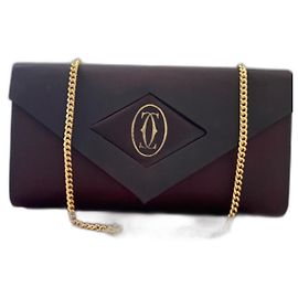 Pochette Cartier de seda Bordeaux escuro
