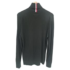 Tommy Hilfiger Rollkragenpullover schwarz Baumwolle L