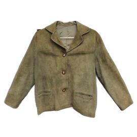 Autre Marque Khaki Deerskin Suede Jacket 38 FR