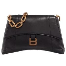 Balenciaga Downtown Borsa a Tracolla in Pelle Nappa Nera